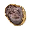 Tote London Women's Neutrals / Grey / Gold Geora Molten Core Ring