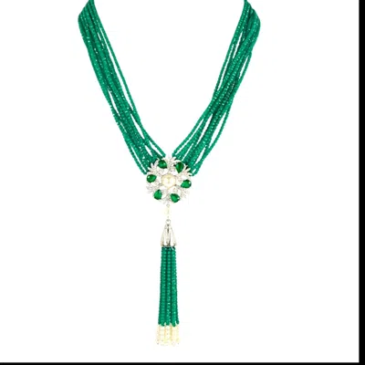 Tote London Women's  Jade Green Layered Necklace