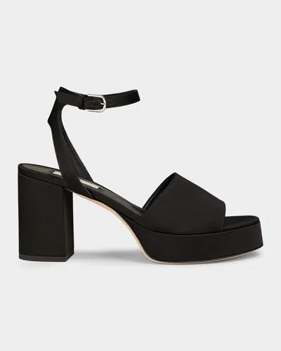 Totême 100mm Satin Platform Sandals In Black