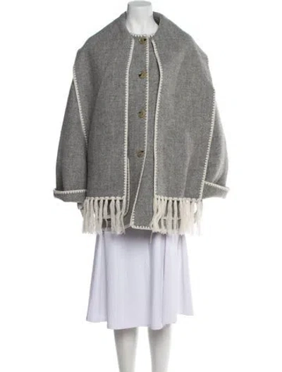 Pre-owned Totême 2023 Scarf Coat In Gray