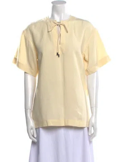 Pre-owned Totême 2023 Tie Neck Sweatshirt In Neutral