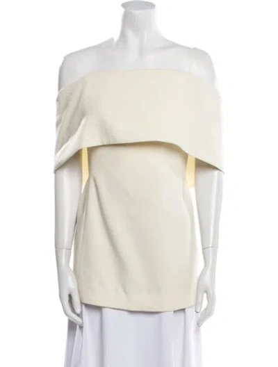 Pre-owned Totême 2024 Off Shoulder Evening Tunic W/ Tags In Neutral