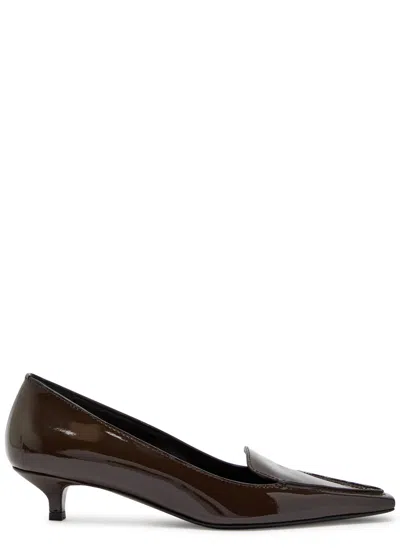 Totême Toteme 25 Patent Leather Pumps In Brown