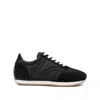 Totême Toteme Flex Quilted Suede Sneakers In Black