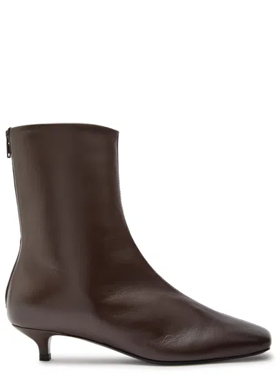 TOTÊME TOTEME 30 NAPPA LEATHER ANKLE BOOTS