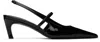 Totême The Sharp 50 Patent-leather Slingback Pumps In Black