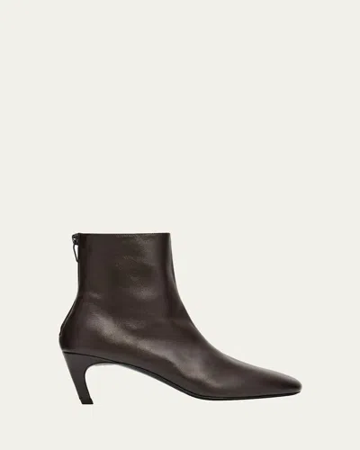 Totême 50mm Soft Nappa Leather Ankle Boots In Brown