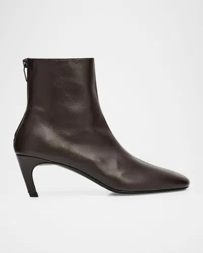 Totême 50mm Soft Nappa Leather Ankle Boots In Brown
