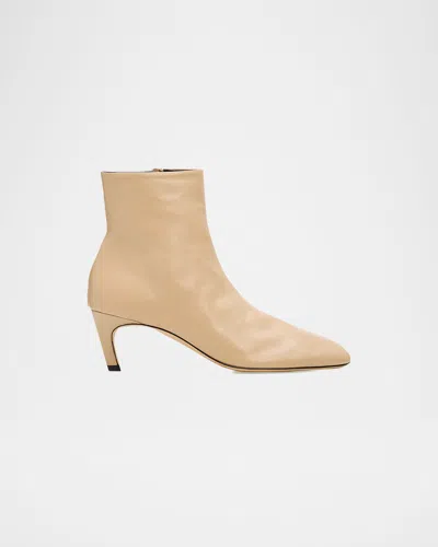 Totême 50mm Soft Nappa Leather Ankle Boots In Neutral