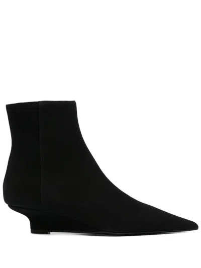 Totême 50mm Suede Boots In Black