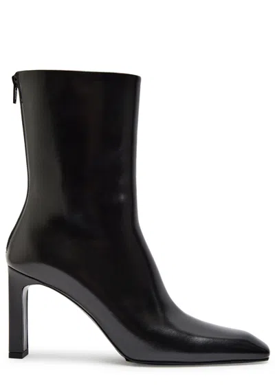 TOTÊME TOTEME 80 GLOSSED LEATHER MID-CALF BOOTS