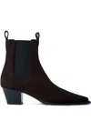 Totême Toteme The City 45 Suede Chelsea Boots In Brown