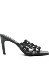 Totême 85mm Knotted-leather Sandals In Black