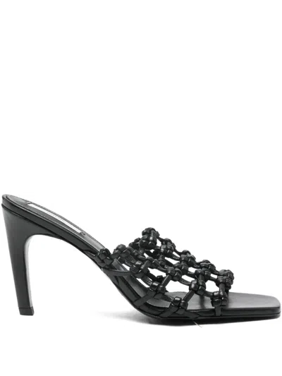 TOTÊME 85MM KNOTTED-LEATHER SANDALS