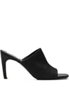 Totême Black Open Toe Heels In Black