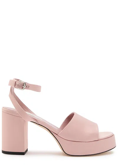 Totême Toteme 90 Satin Platform Sandals In Multi