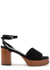 Totême Toteme 90 Suede Platform Sandals In Multi