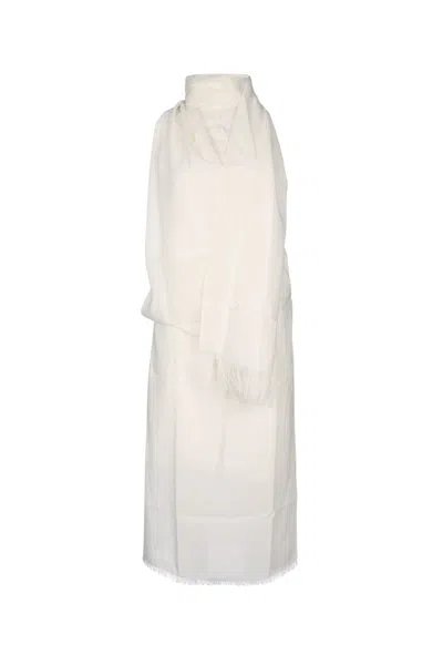 Totême Dresses With Frayed Hem And Scarf Detail In Black