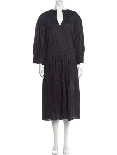 Pre-owned Totême Alassio Long Dress In Black