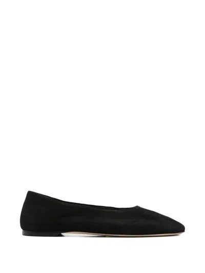 Totême Almond-toe Ballet Flats In Black