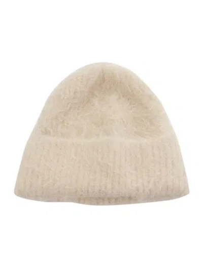 Pre-owned Totême Alpaca Blend Knit Hat In Neutrals