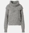 Totême Alpaca-blend Turtleneck Sweater In Gray