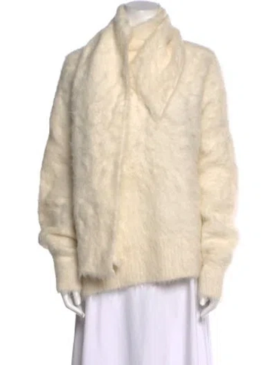 Pre-owned Totême Alpaca Cowl Neck Sweater In Neutral