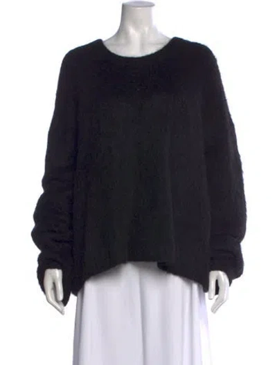 Pre-owned Totême Alpaca Crew Neck Sweater In Black
