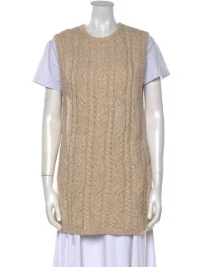 Pre-owned Totême Alpaca Crew Neck Sweater In Brown