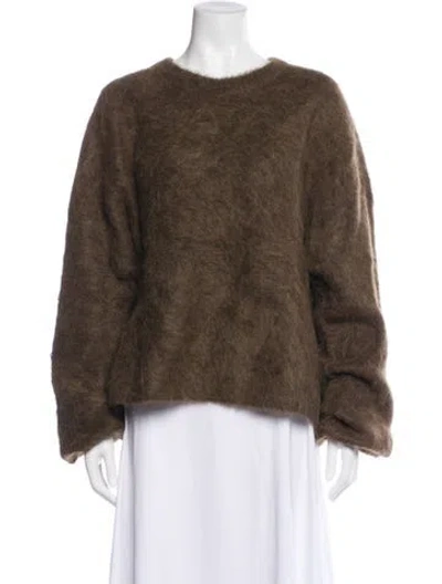 Pre-owned Totême Alpaca Crew Neck Sweater In Brown