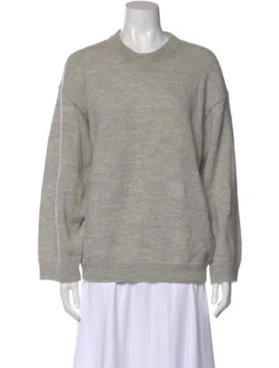 Pre-owned Totême Alpaca Crew Neck Sweater In Gray
