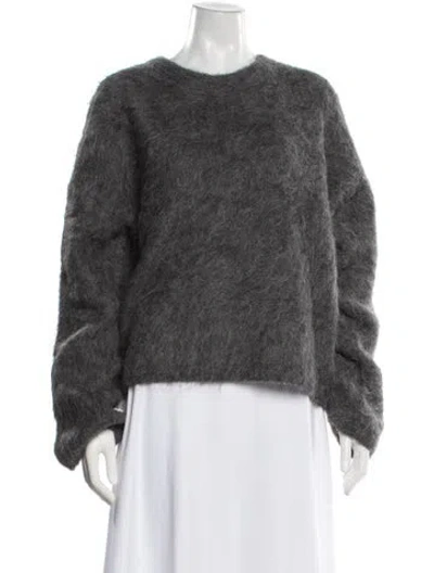 Pre-owned Totême Alpaca Crew Neck Sweater In Gray
