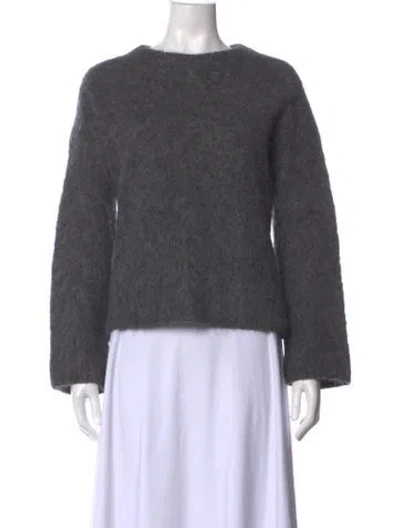 Pre-owned Totême Alpaca Crew Neck Sweater In Gray