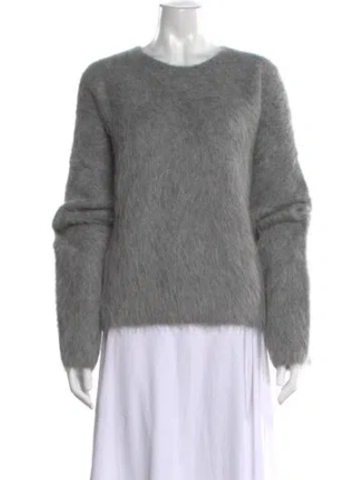 Pre-owned Totême Alpaca Crew Neck Sweater In Grey