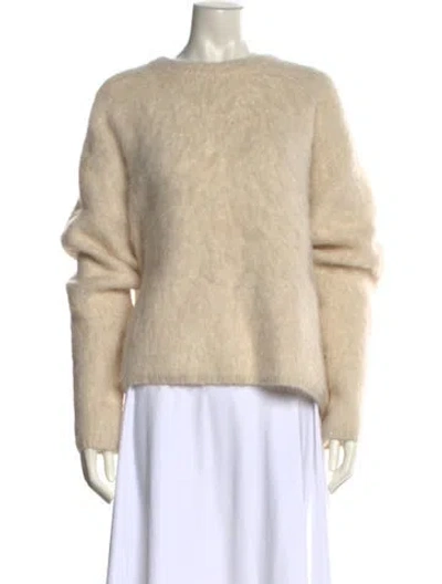 Pre-owned Totême Alpaca Crew Neck Sweater In Neutral