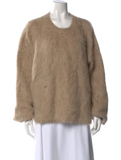 Pre-owned Totême Alpaca Crew Neck Sweater In Neutral