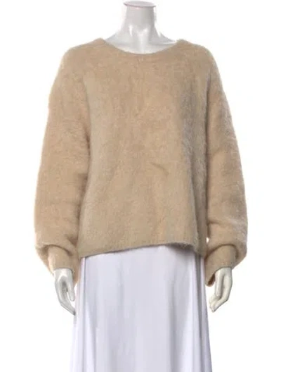 Pre-owned Totême Alpaca Crew Neck Sweater In Neutrals
