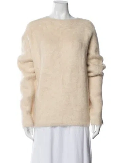 Pre-owned Totême Alpaca Crew Neck Sweater In Neutrals