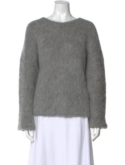 Pre-owned Totême Alpaca Scoop Neck Sweater In Gray