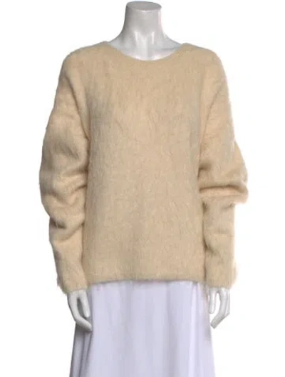 Pre-owned Totême Alpaca Scoop Neck Sweater In Neutral