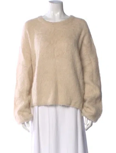 Pre-owned Totême Alpaca Scoop Neck Sweater In Neutral