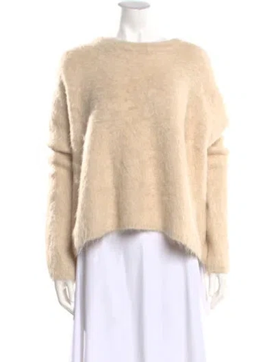 Pre-owned Totême Alpaca Scoop Neck Sweater In Neutral