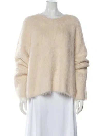 Pre-owned Totême Alpaca Scoop Neck Sweater In Neutral
