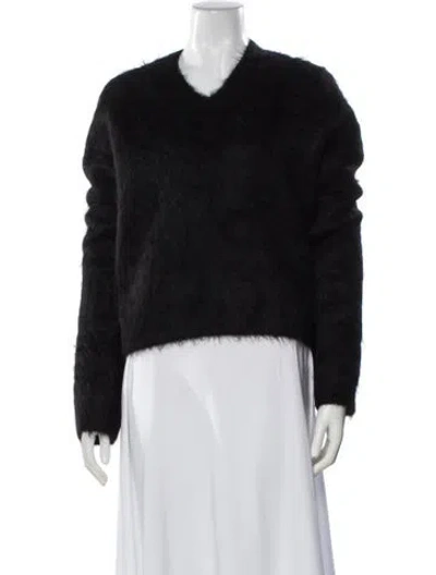 Pre-owned Totême Alpaca V-neck Sweater In Black