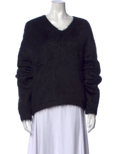 Pre-owned Totême Alpaca V-neck Sweater In Blue