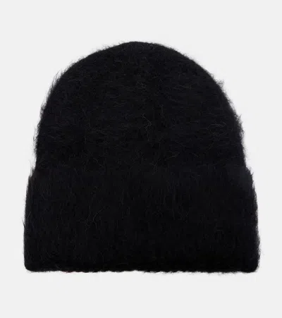 Totême Alpaca Wool-blend Beanie In Black