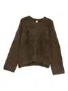 Totême Alpaca Wool Jumper In Brown