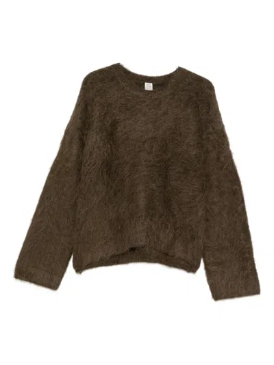 Totême Alpaca Wool Jumper In Brown