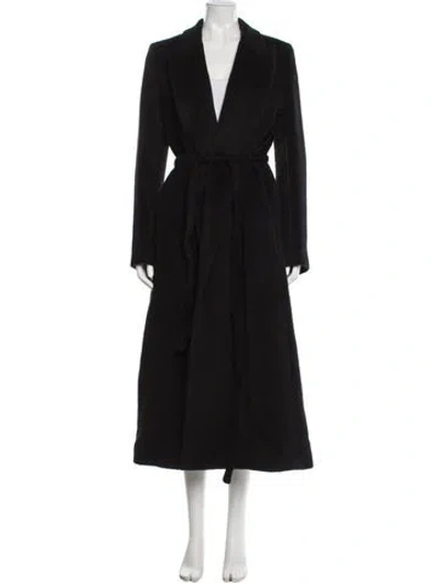Pre-owned Totême Alpaca Wrap Coat Alpaca Coat In Black