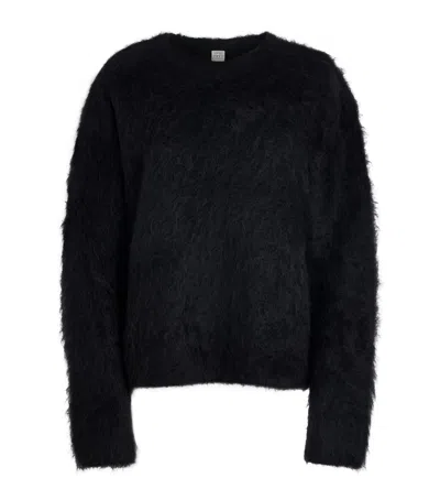 Totême Toteme Alpaca-blend Boxy Sweater In Black